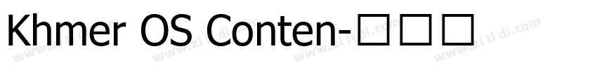 Khmer OS Conten字体转换
